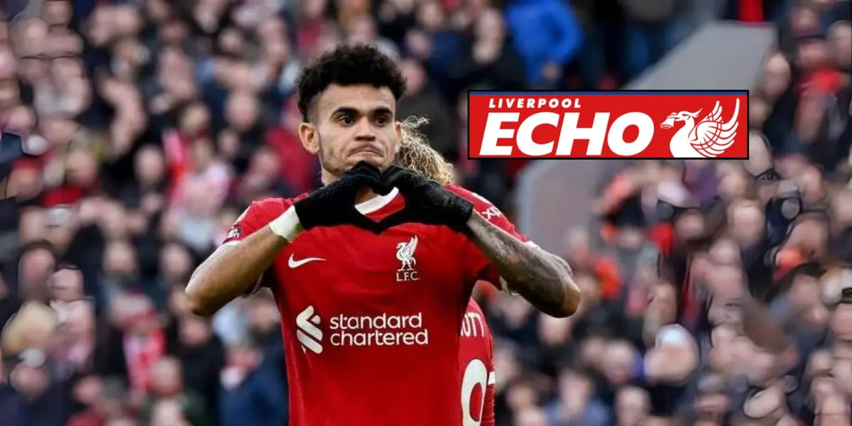 Luis Díaz anotó gol con el Liverpool. Foto tomada del portal Gol Caracol y ACAST.