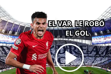 Luis Díaz anotó gol con el Liverpool y el VAR le anuló el gol en una jugada muy dudosa.