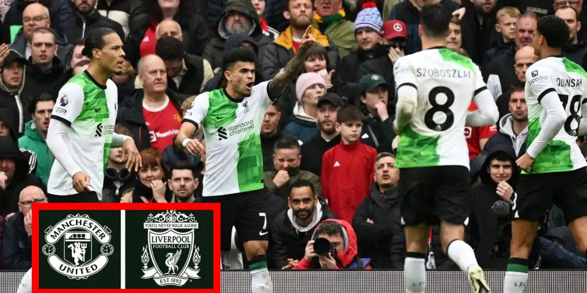 Luis Diaz anotó un golazo con Liverpool vs Manchester United (Fotos: El País, redes Liverpool)