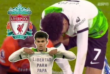 Luis Díaz anotó un golazo con el Liverpool y pidió la libertad de su padre.