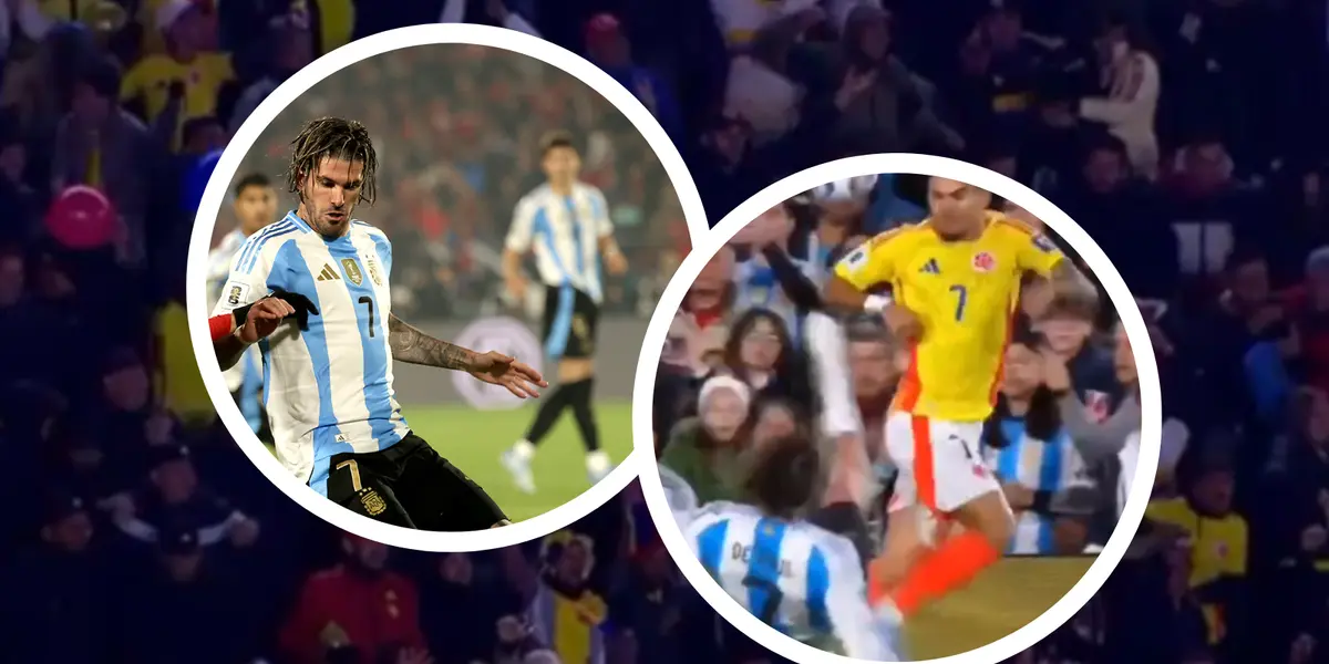 Luis Díaz brilló en cancha y De Paul reaccionó con furia: el momento quedó en video. Foto: AFA y Captura de X