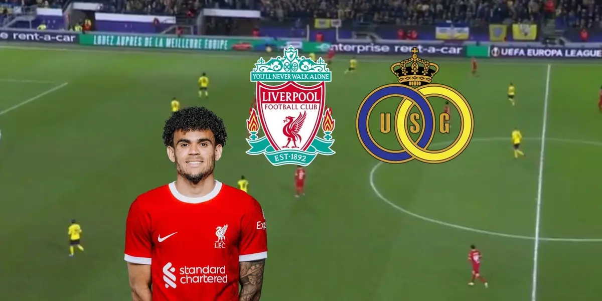 Luis Díaz como suplente en el Liverpool por Europa League.