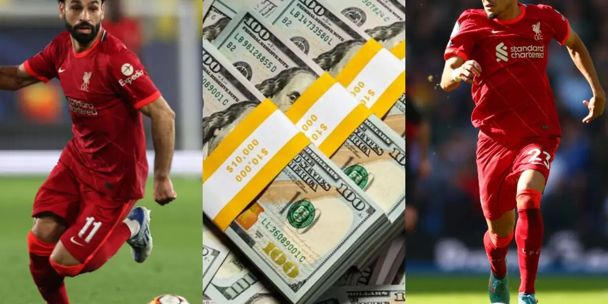Luis Díaz en comparación con Mohamed Salah tiene una amplia diferencia en partidos jugados y en ingresos económicos.