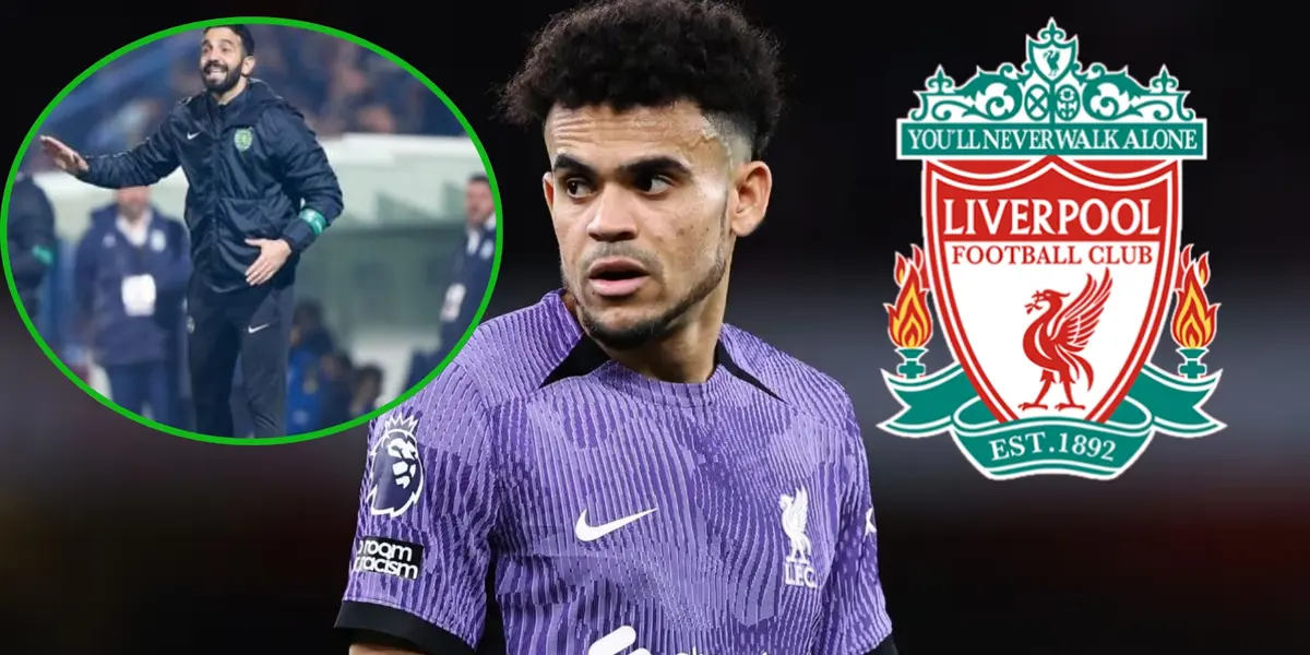 Luis Díaz con la camiseta de Liverpool