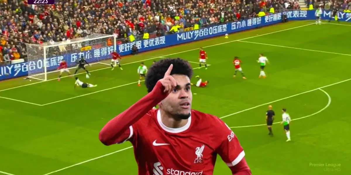 Luis Díaz con la camiseta de Liverpool de Inglaterra. FOTO: ESPN