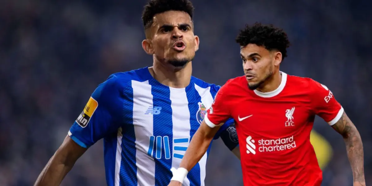 Luis Díaz con la camiseta del Porto y Liverpool.