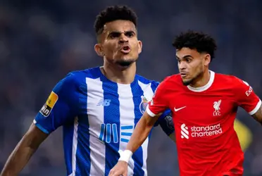 Luis Díaz con la camiseta del Porto y Liverpool.