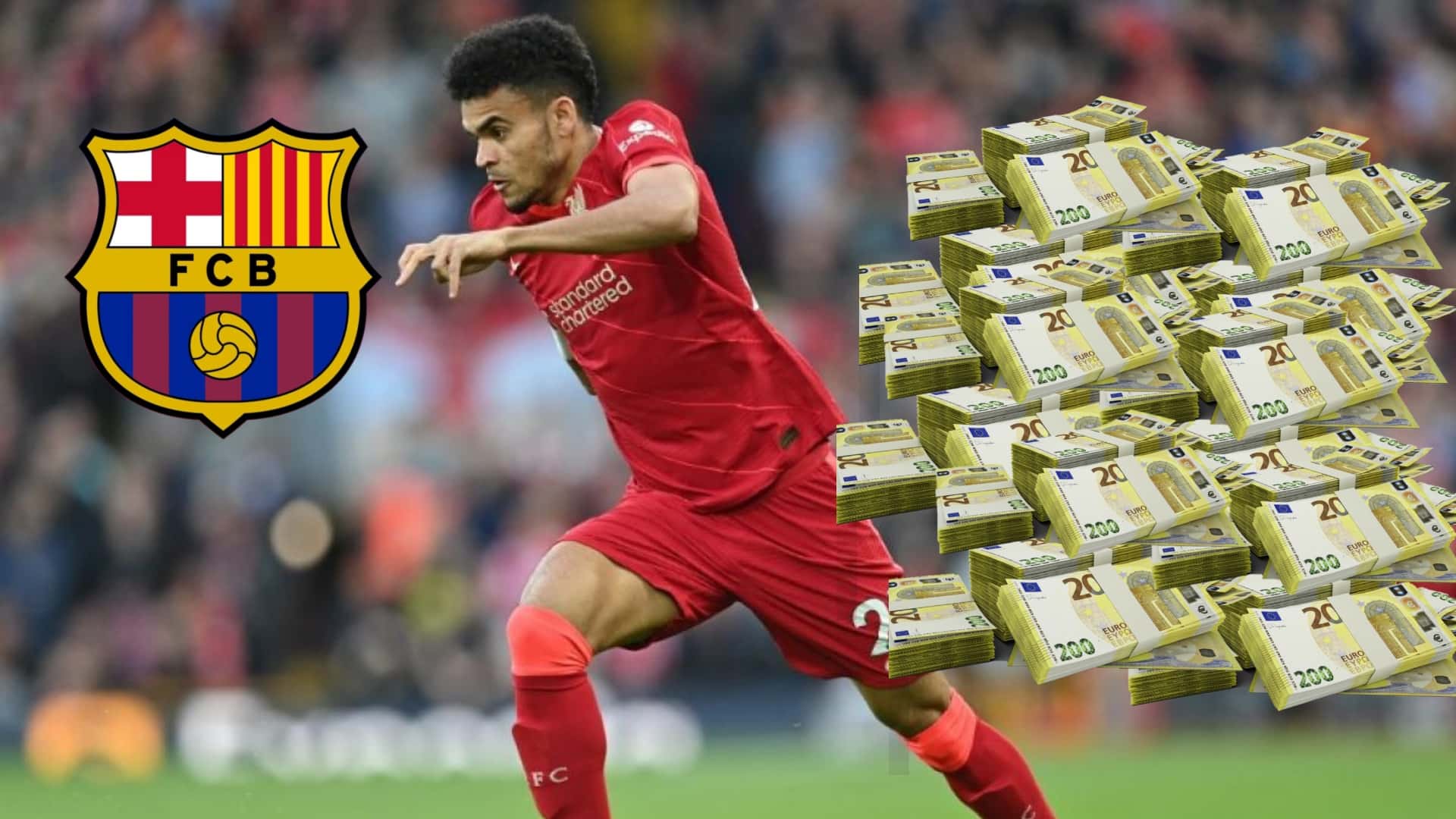 Luis Díaz con Liverpool- Fotos: Pinterest, Radio Nacional de Colombia