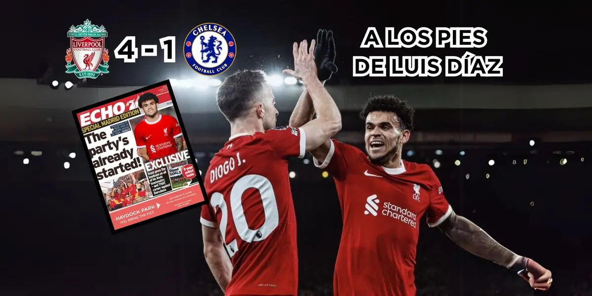Luis Díaz con un actuación magistral en el Liverpool contra el Chelsea.