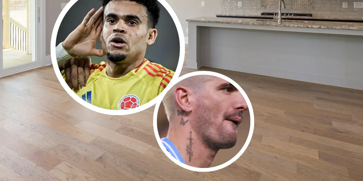 Luis Díaz dejó en ridículo a De Paul con una jugada que hizo estallar a los hinchas. Foto: FCF, Pexels y Captura de X