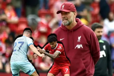 Luis Díaz destacado con el Liverpool, pero Jürgen Klopp lo sacó del juego.