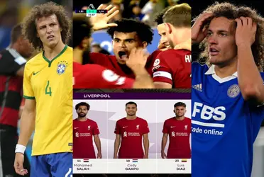 Luis Díaz con el Liverpool fue una pesadilla para el David Luiz belga que juega en el Leicester City.