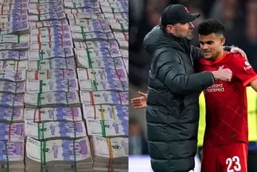 Luis Díaz en el último juego de la Premier League 2022-2023 no inició como titular.