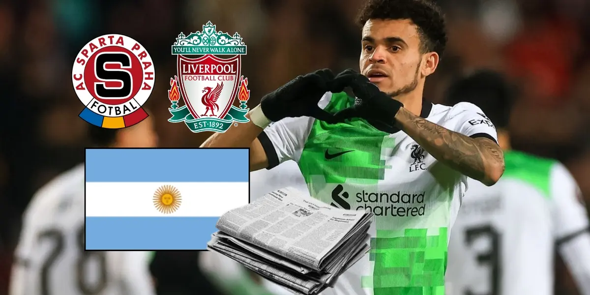 Luis Díaz elogiado en Argentina. Foto tomada del Diario Olé.