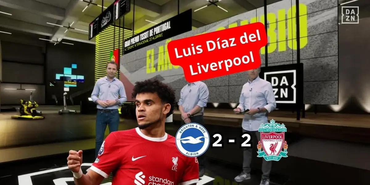 Luis Díaz elogiado desde España en el partido del Liverpool contra Brighton.