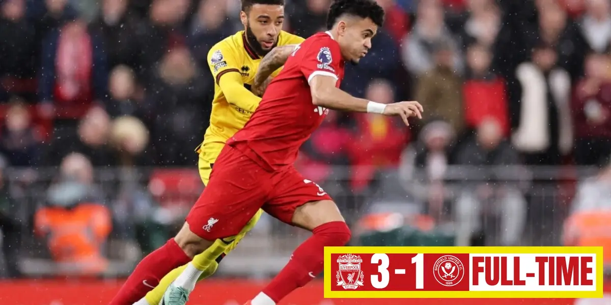 Luis Díaz en Liverpool vs Sheffield