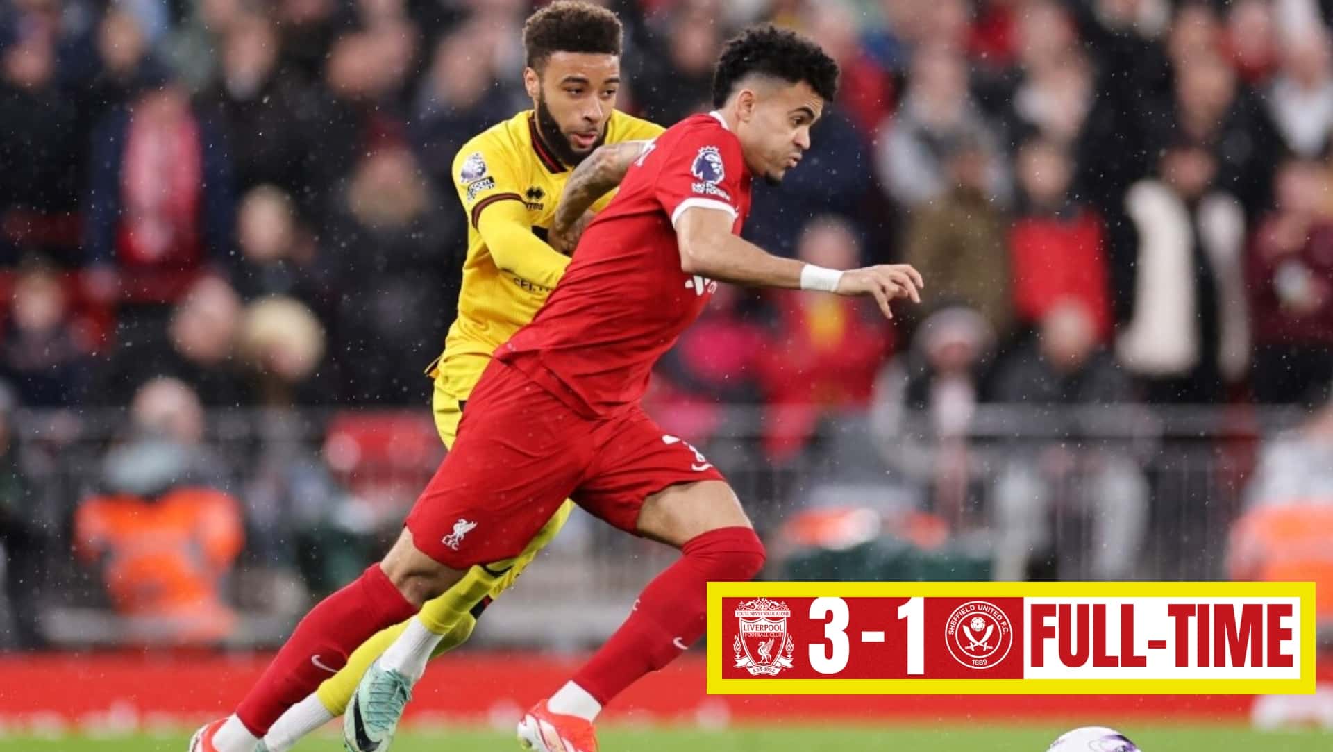 Luis Díaz en Liverpool vs Sheffield