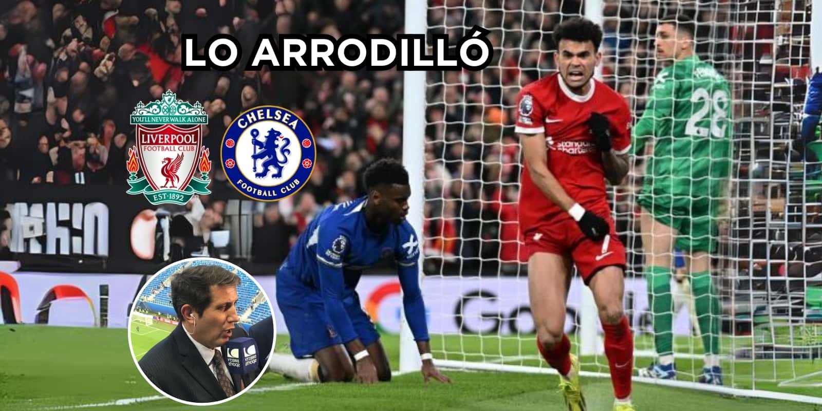 Luis Díaz en modo crack y arrodilló al francés Benoît Badiashile.