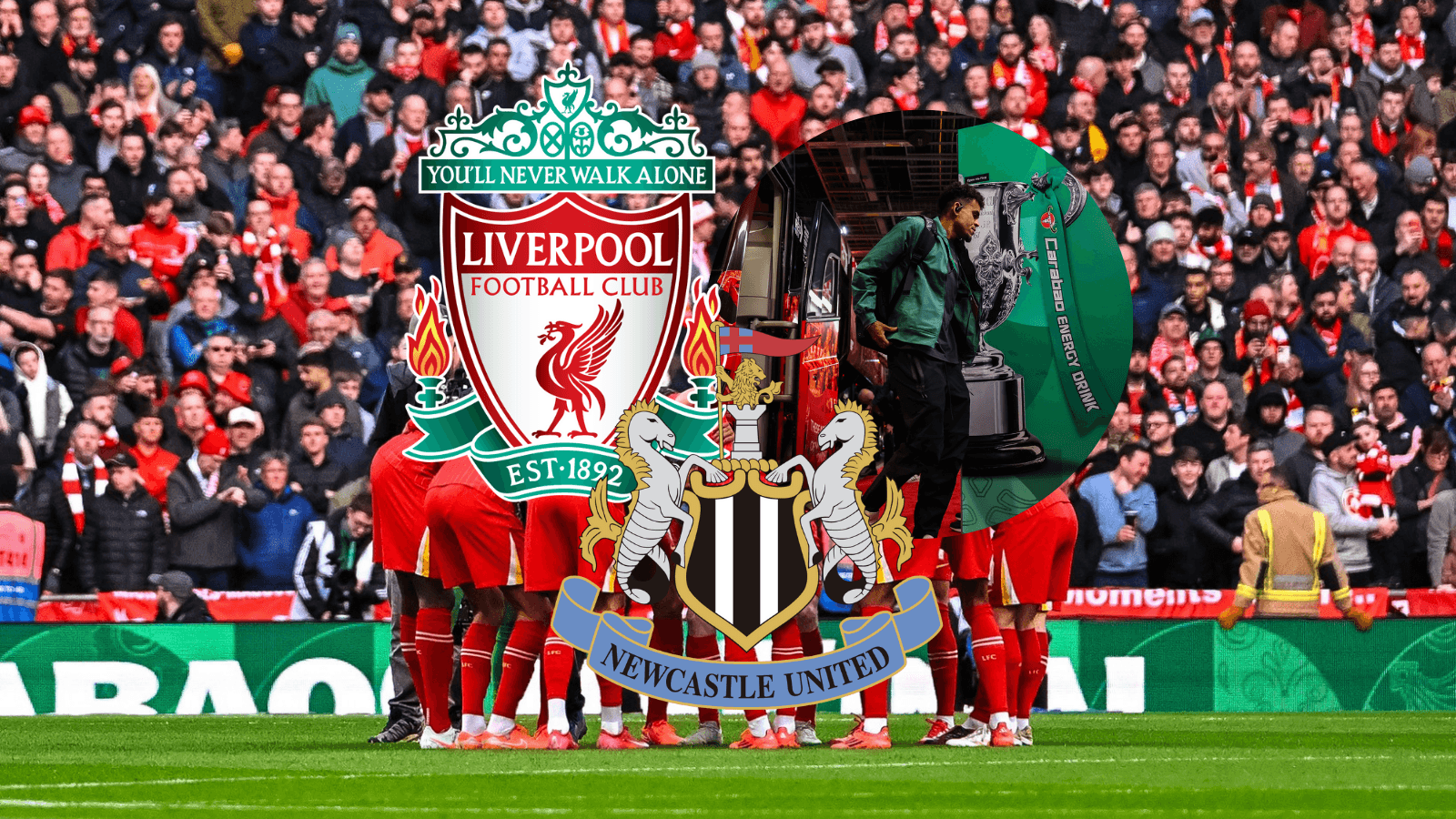 Luis Díaz es titular en Wembley para la final de la Carabao Cup Foto: Escudoteca y Liverpool