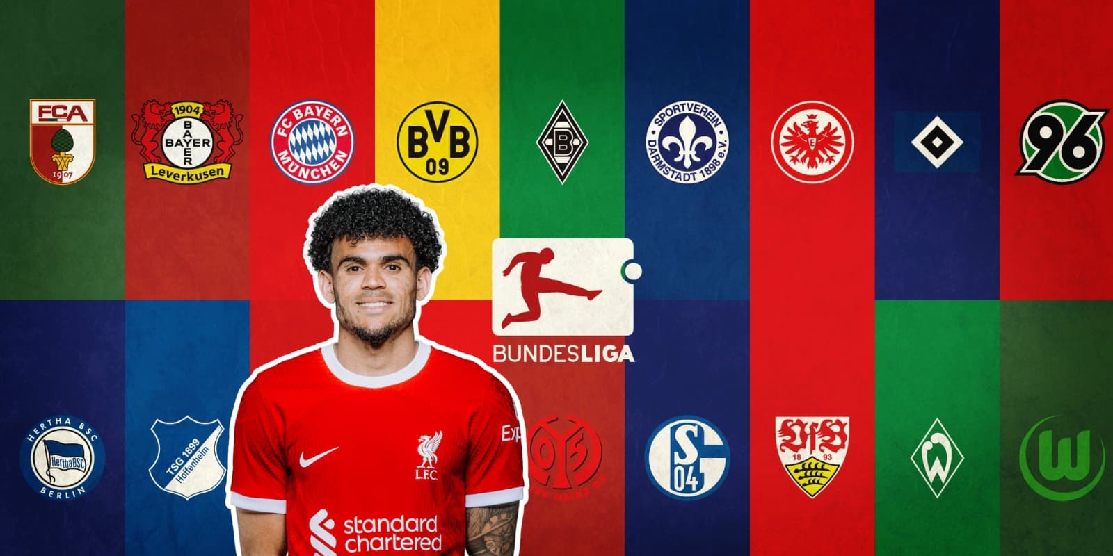 Luis Díaz es una estrella en el Liverpool de Inglaterra. Foto tomada de DevianArt y Liverpool Web Site.