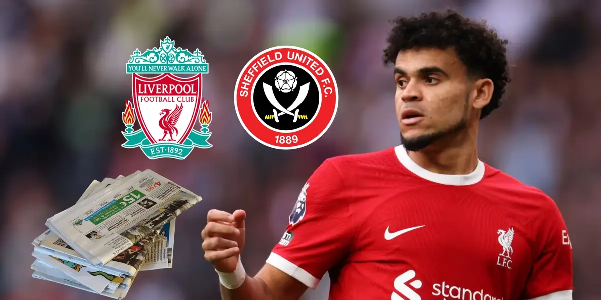 Luis Díaz estuvo en el partido del Liverpool contra Sheffield United. Foto tomada de la Revista Semana.