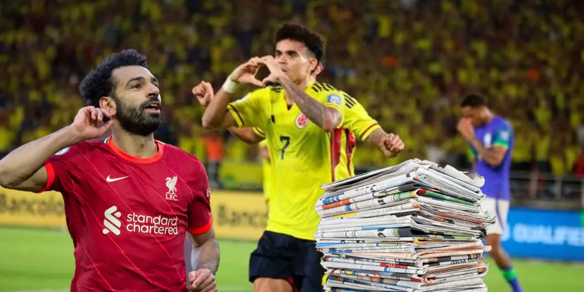Luis Díaz humilló a Brasil y lo que dice la prensa por Mohamed Salah de Liverpool