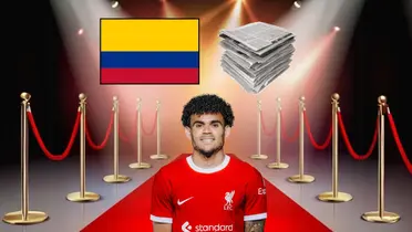 Luis Díaz jugador del Liverpool. Foto tomada de Free Pik y Liverpool FC Web Site. 