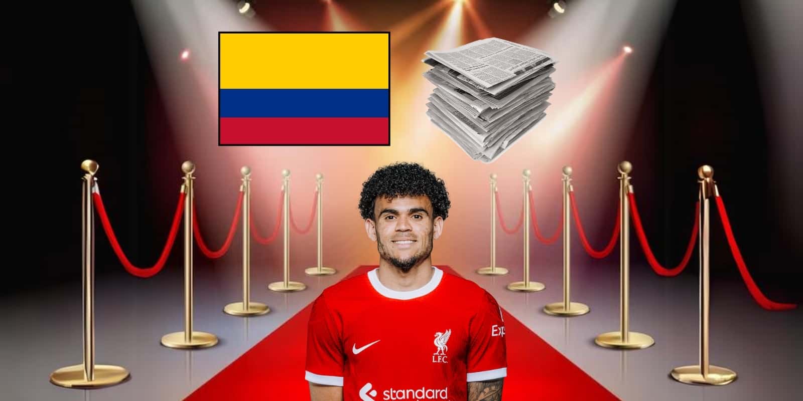 Luis Díaz jugador del Liverpool. Foto tomada de Free Pik y Liverpool FC Web Site.