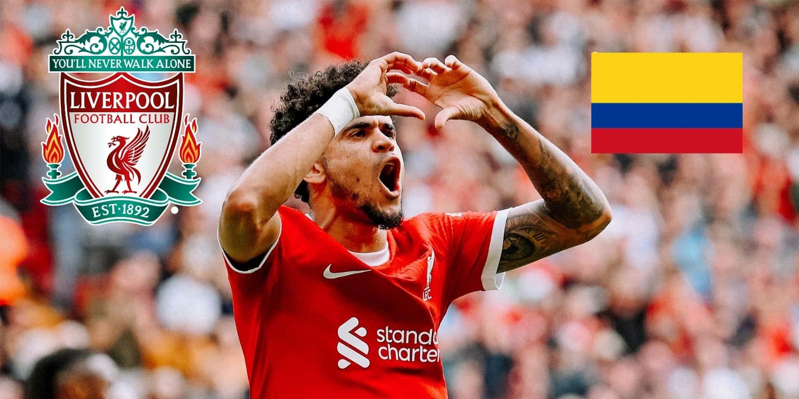 Luis Díaz jugador del Liverpool y la Selección Colombia. Foto tomada de Liverpool Web Site.