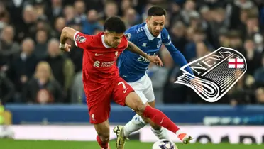 Luis Díaz jugando ante Everton por la Premier League. FOTO: 'X' 