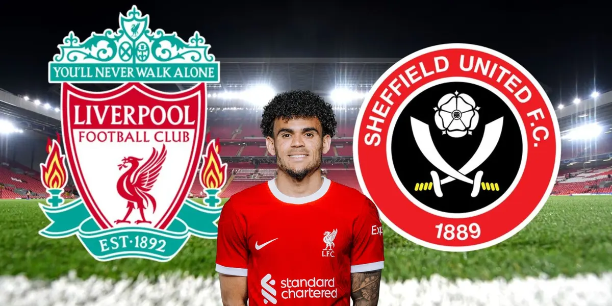 Luis Diaz jugó en el Liverpool contra el Sheffield United. Foto tomada de Liverpool Echo y Liverpool Web Site.
