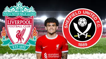 Luis Diaz jugó en el Liverpool contra el Sheffield United. Foto tomada de Liverpool Echo y Liverpool Web Site.