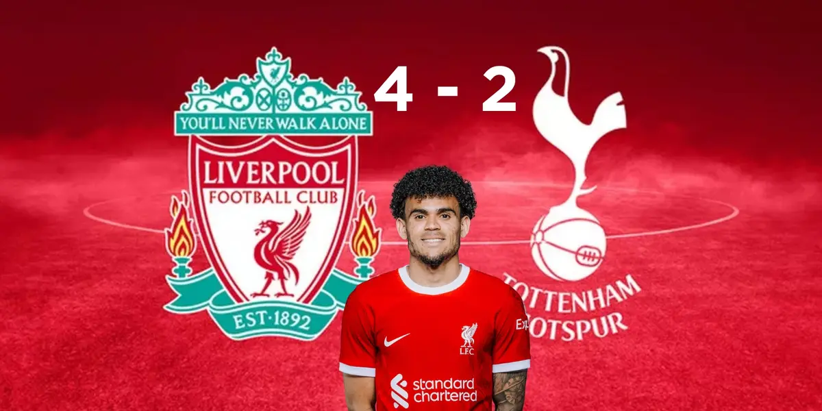 Luis Díaz jugó en el Liverpool contra el Tottenham