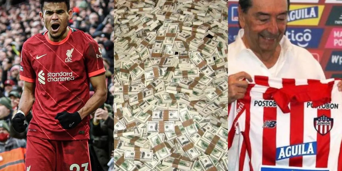 Luis Díaz en la actualidad es el jugador colombiano más caro en todo el mundo y le hizo ganar millones al Junior FC cuando llegó al Liverpool.