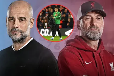 Luis Díaz en la banca del Liverpool, Guardiola tuvo una reacción al ver a Jurgen Klopp.