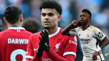 Luis Díaz la camiseta del Liverpool- Fotos: W Radio, El País