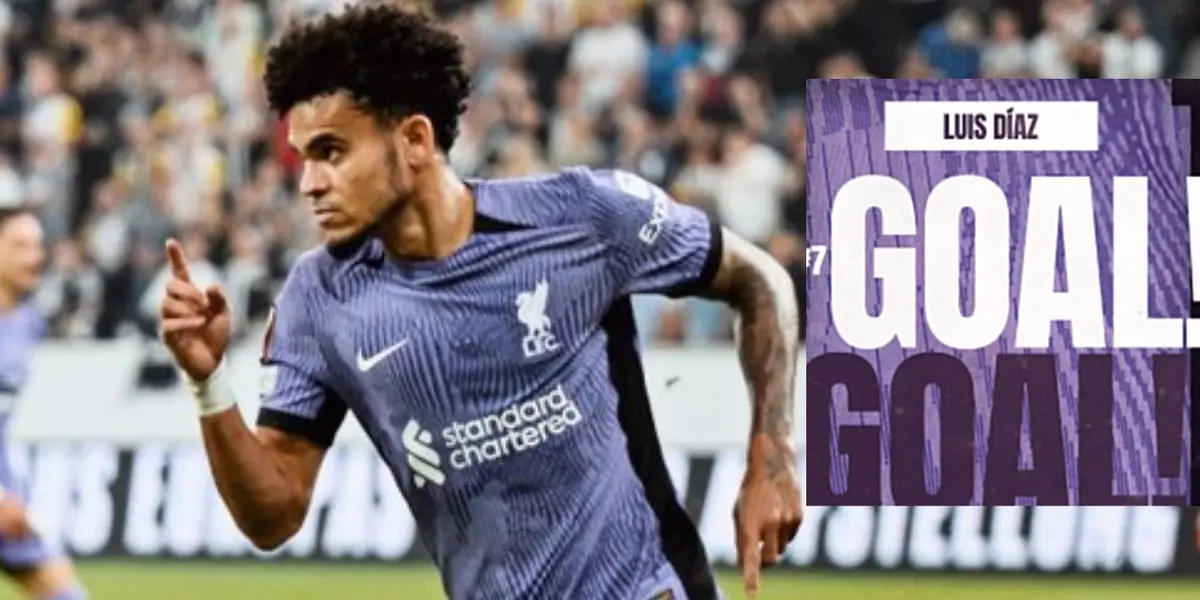 Luis Díaz le está dando el triunfo a Liverpool ante LASK en la Premier League