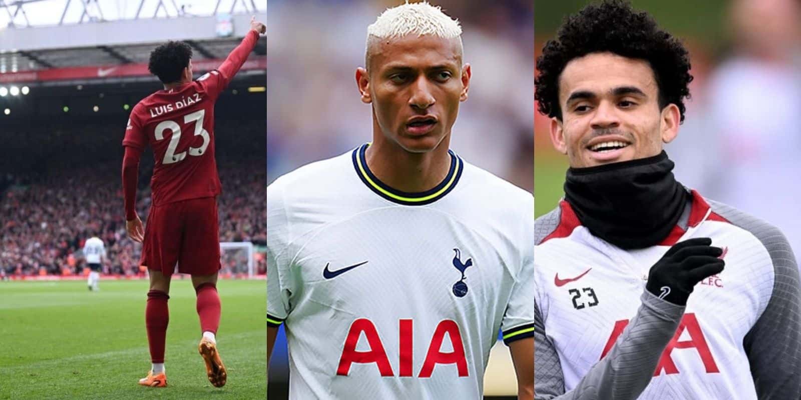 Luis Díaz en Liverpool le dio una lección de humildad a Richarlison del Tottenham.