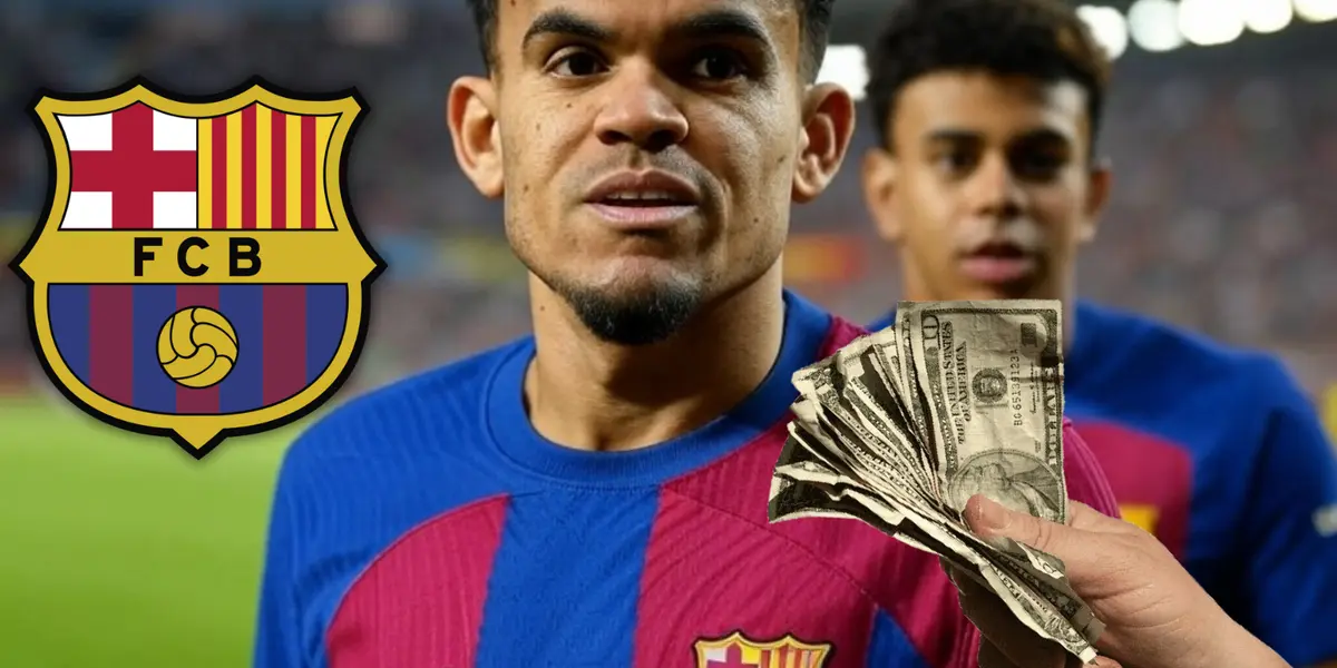 Luis Díaz podría llegar al FC Barcelona Foto: IA de Grox, Escudoteca y Pexels