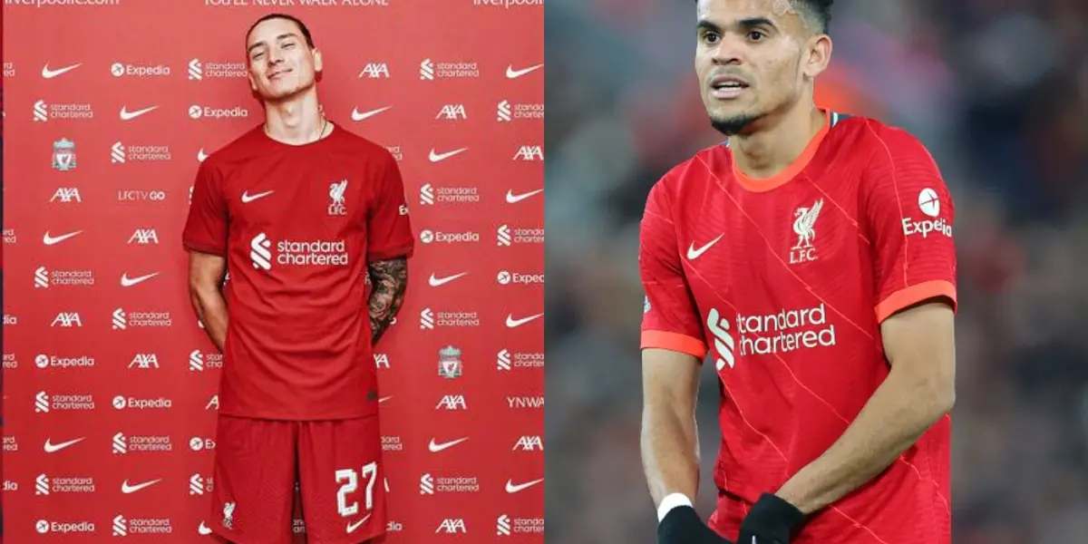 Luis Díaz reaccionó a la llegada de Darwin Núñez al Liverpool de Inglaterra.