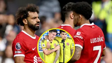 Luis Díaz recibió un regaño de Mohamed Salah en el Liverpool (Fotos: Semana, Minuto 30)