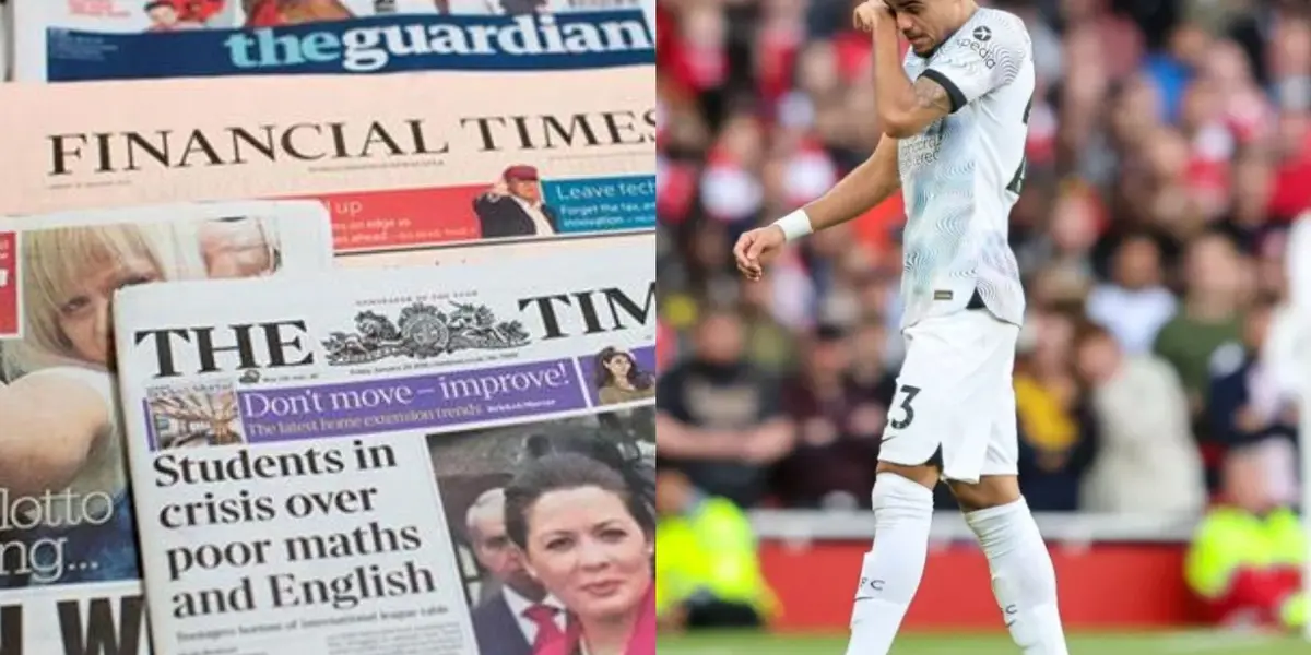 Luis Díaz salió lesionado en el partido contra el Arsenal y la prensa en Inglaterra dio detalles de lo mal que se vio.