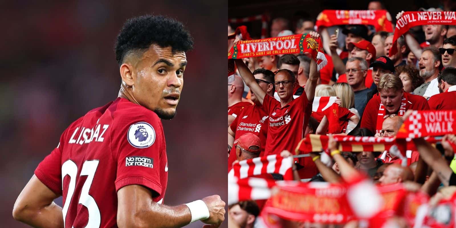 Luis Díaz se está recuperando de una dura lesión y en Liverpool le mandan grandes mensajes de apoyo.