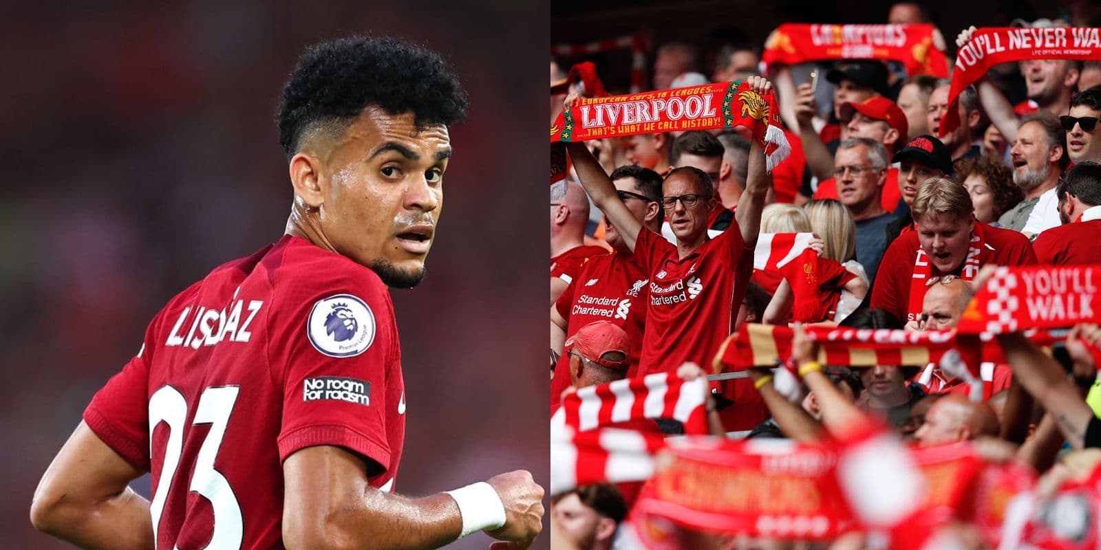 Luis Díaz se está recuperando de una dura lesión y en Liverpool le mandan grandes mensajes de apoyo.