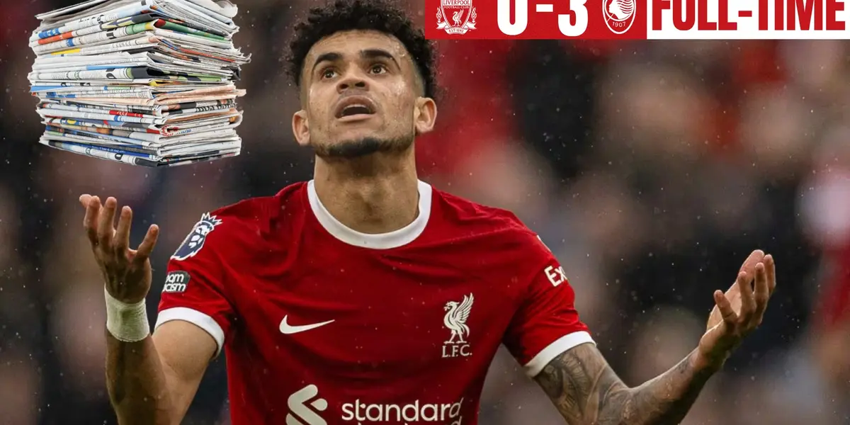 Luis Díaz se lamenta con la camiseta de Liverpool