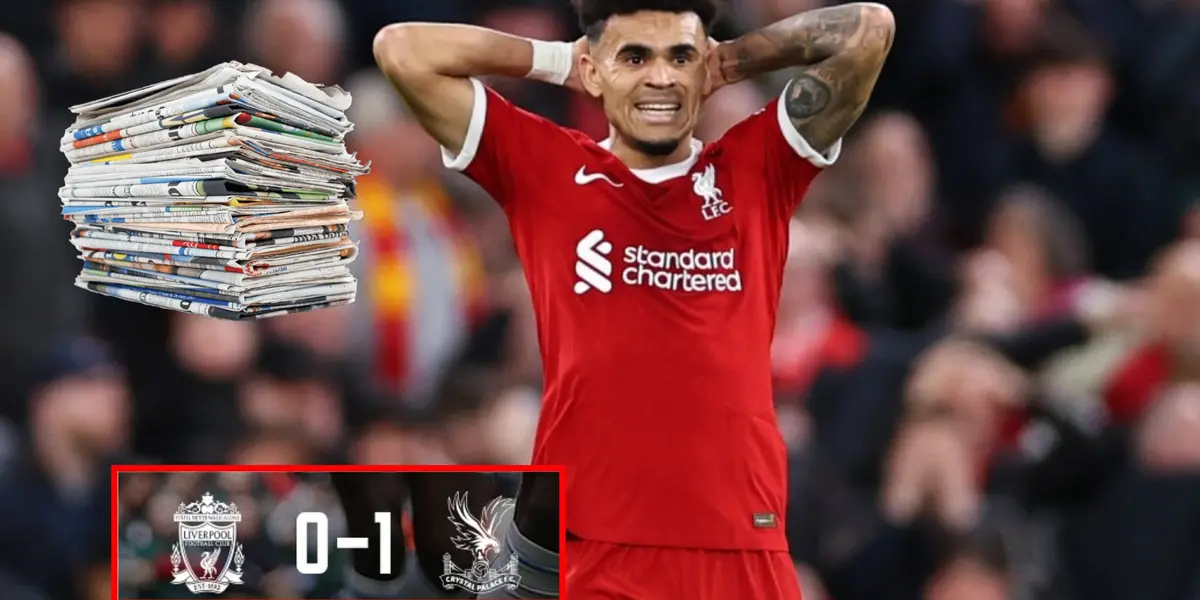 Luis Díaz se lamenta con Liverpool- Fotos: Noticias Caracol, redes Crystal Palace