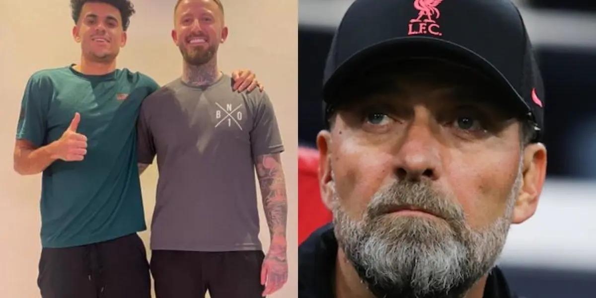 Luis Díaz se recupera de una dura lesión que lo tiene apartado del Liverpool de Jürgen Klopp.