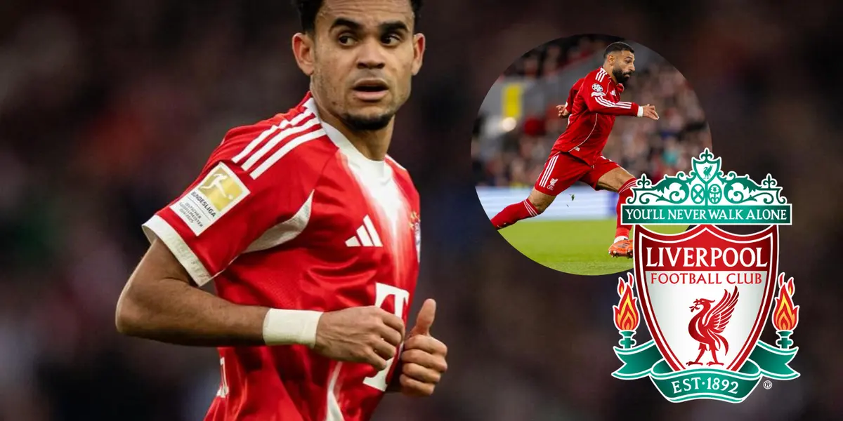 Luis Díaz se sumó a la polémica de Mohamed Salah a fin de calmar las aguas Foto: Luis Díaz, Mohamed Salah y Escudoteca