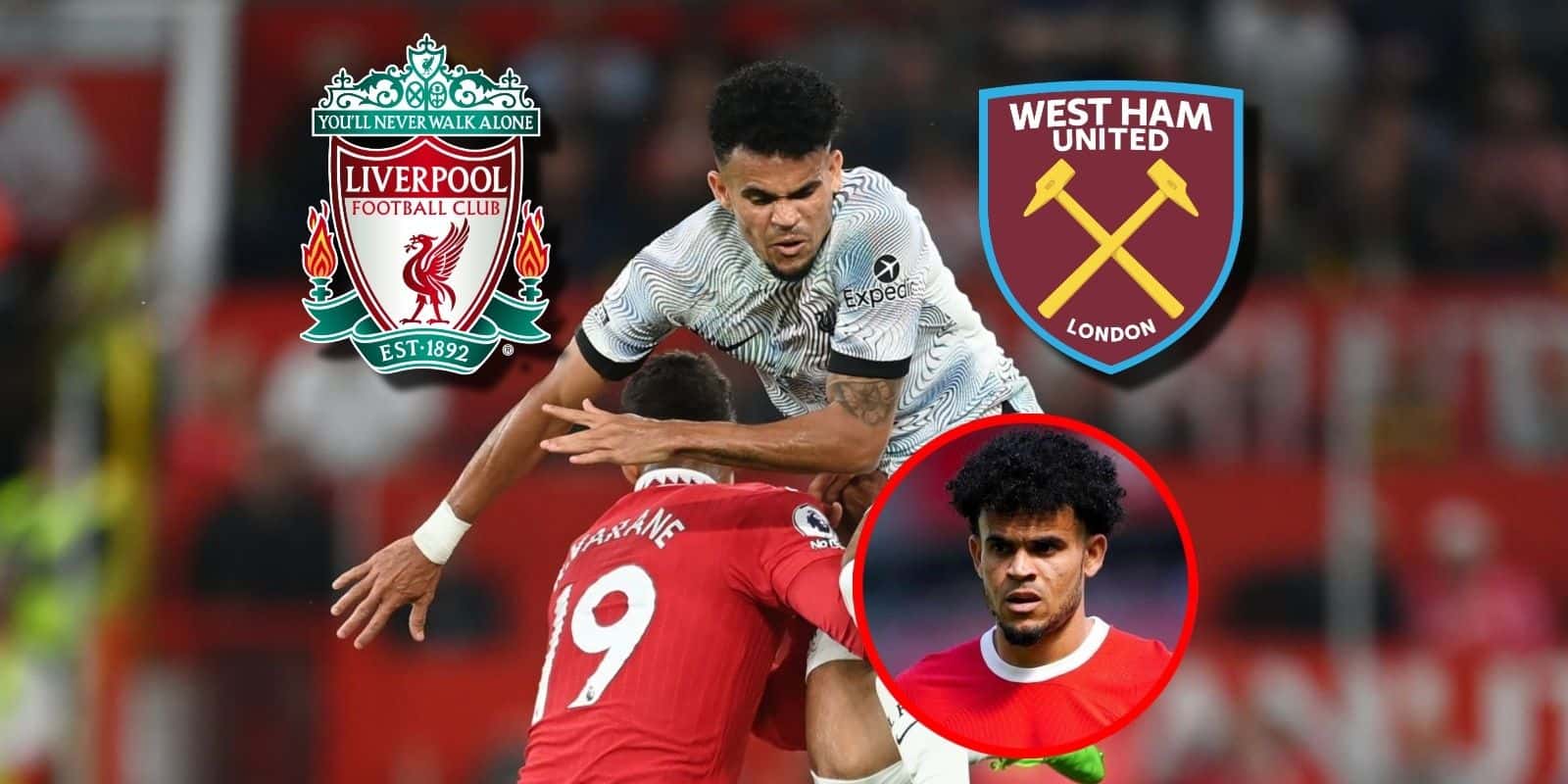 Luis Díaz sufrió en carne propia duras jugadas del West Ham para poder detenerlo.