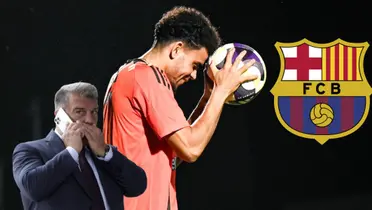 Luis Díaz tiene la cabeza en Alemania, aunque desde Barcelona dejaron este mensaje Foto: FC Barcelona, Escudoteca y Luis Díaz